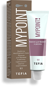 TEFIA | Краска для окрашивания ресниц и бровей, тон светло-коричневый в категории — Mypoint, объем 25 мл. Eyebrow And Eyelash Color.
